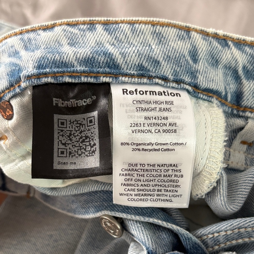 Reformation High Rise Jeans - Light Blue